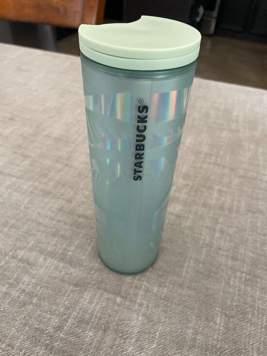 Starbucks Other - Starbucks Mint Green Leaf 2021 Winter Series Insulated 16oz Tumbler Cup!